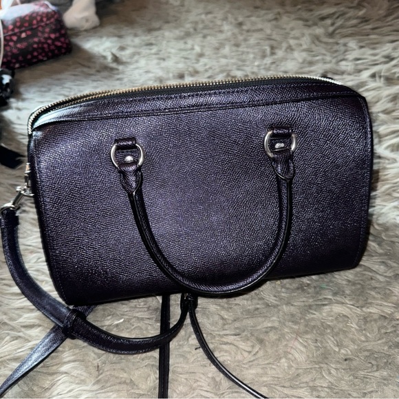 Coach Rowan Satchel Bag Navy Blue - Picture 7 of 15